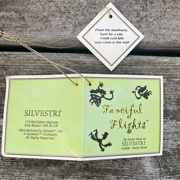 NWT Vintage SILVESTRI by Karen Rossi Fanciful Flights Ornament Animal Shopper - Picture 5 of 13